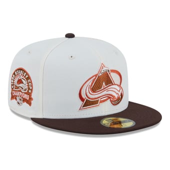 Men's New Era Cream Colorado Avalanche Pumpkin Spice 59FIFTY Fitted Hat