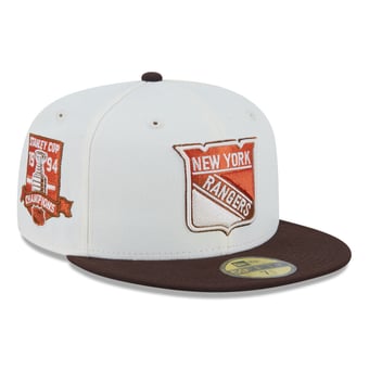 Men's New Era Cream New York Rangers Pumpkin Spice 59FIFTY Fitted Hat