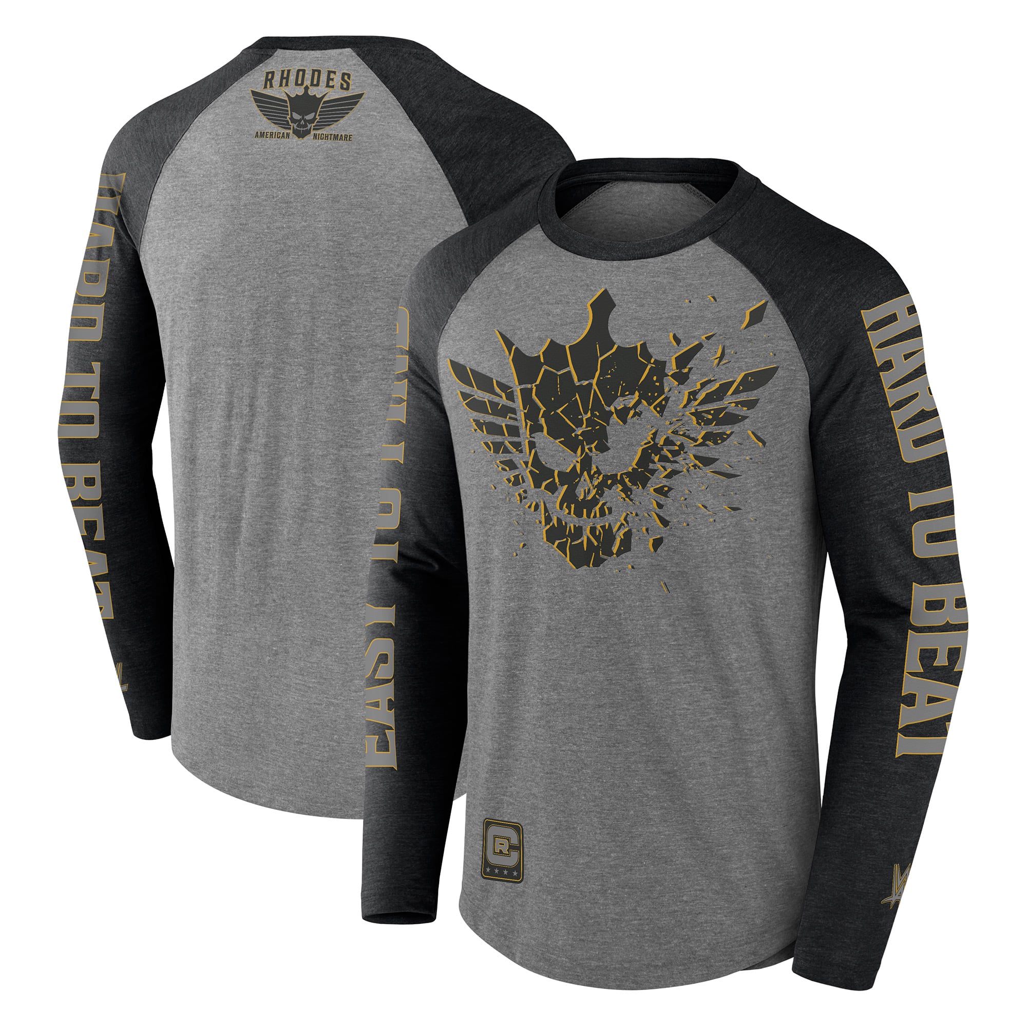 T-shirt à manches longues raglan gris pour homme Cody Rhodes, facile à trouver, difficile à battre
