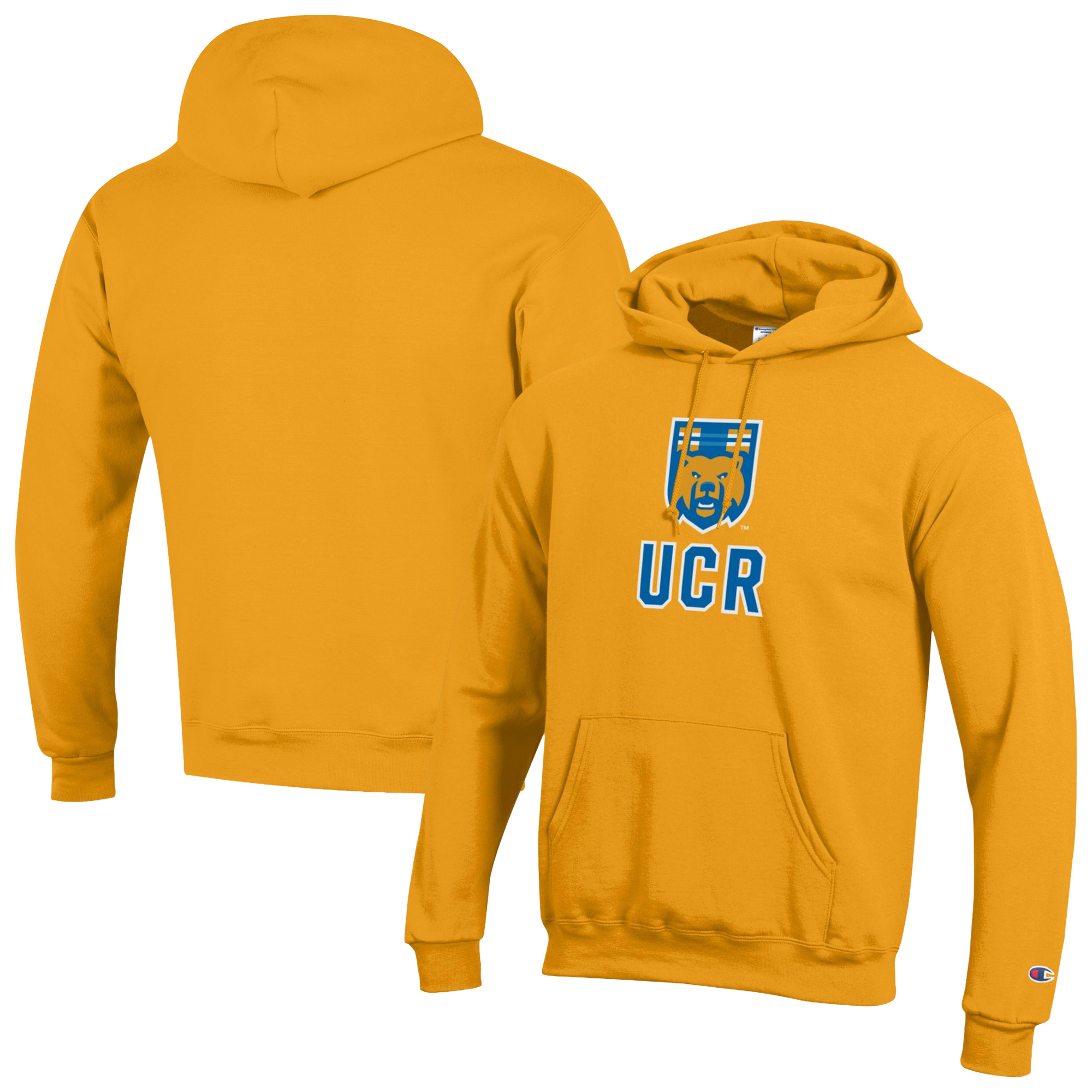 Men’s Champion Gold UC Riverside Highlanders Eco Powerblend Hoodie Men’s Champion Gold UC Riverside Highlanders Eco Powerblend Hoodie