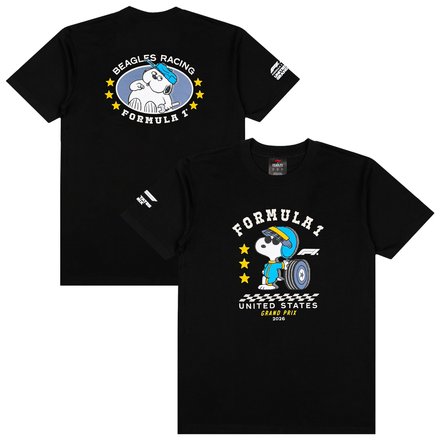 Formula 1 Merchandise Peanuts X F1 Pups Pit Crew T-Shirt - Black