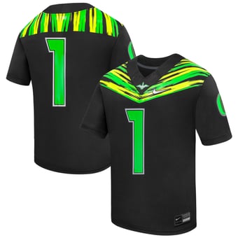 Youth Nike #1 Black Oregon Ducks Origin of Speed Replica Football Jersey