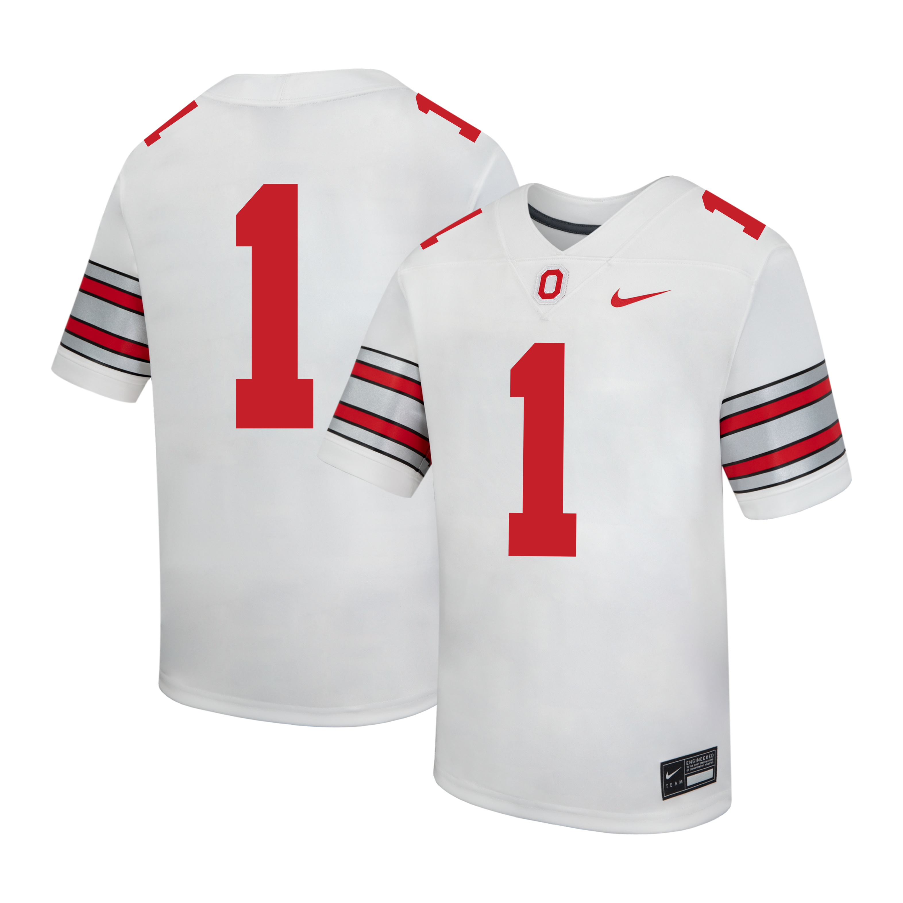 Youth Nike #1 White Ohio State Buckeyes  Replica Football Jersey