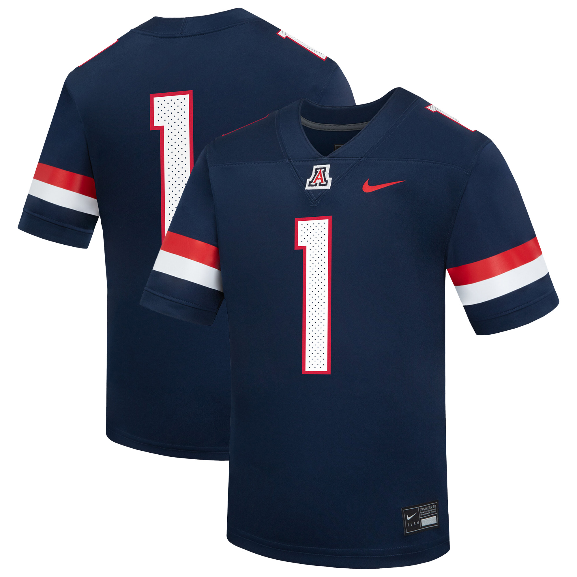 Youth Nike #1 Navy Arizona Wildcats Replica Football Jersey