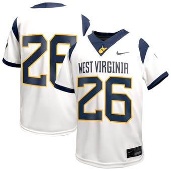 Youth Nike #26 White West Virginia Mountaineers Replica Football Jersey