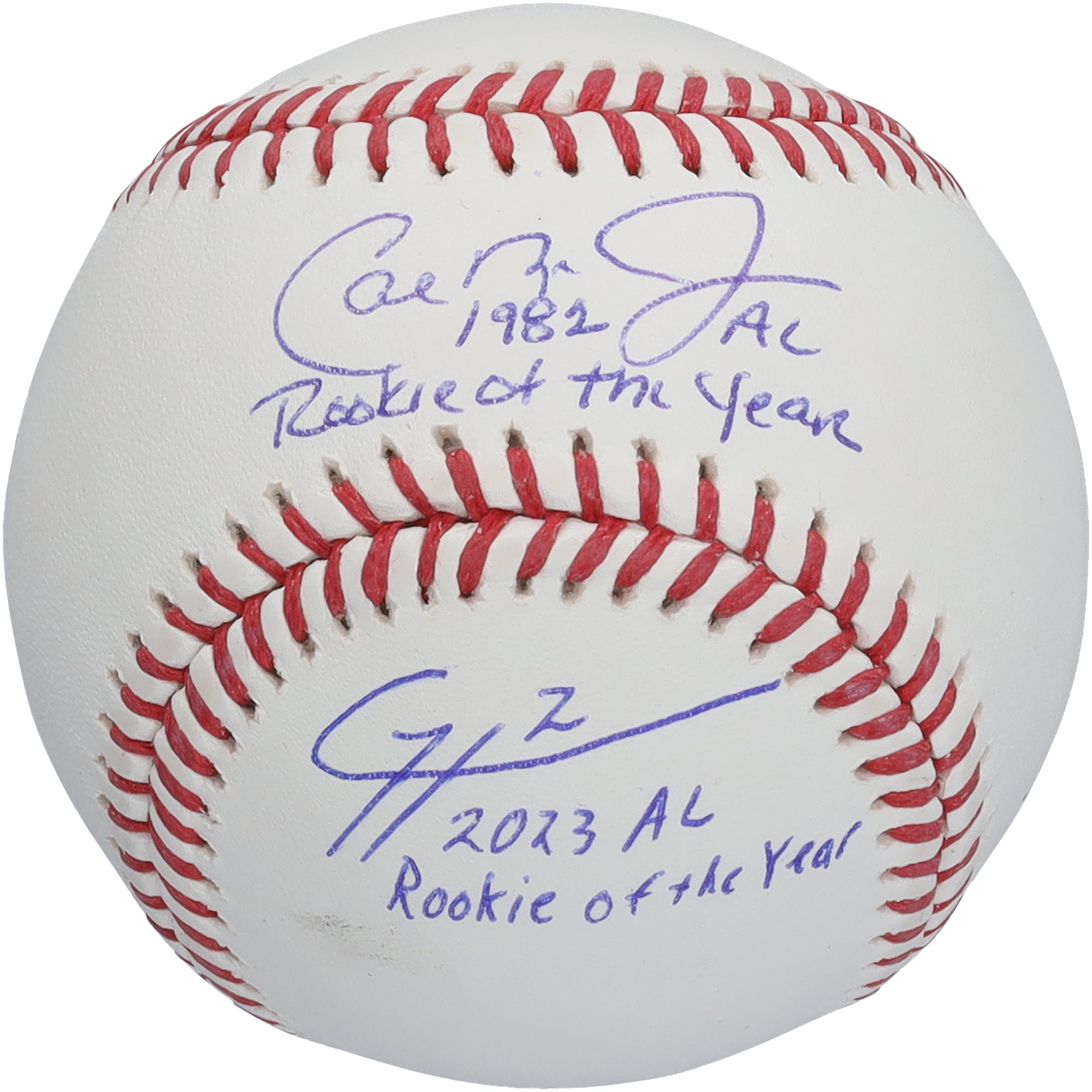Palla da baseball autografata da Cal Ripken Jr. e Gunnar Henderson dei Baltimore Orioles con dediche multiple - Edizione limitata n. 2/10