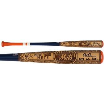 Pete Alonso New York Mets Autographed Pillbox Bat Company Mural Series Bat with "2019 NL ROY" Inscription - Limited Edition #5/5