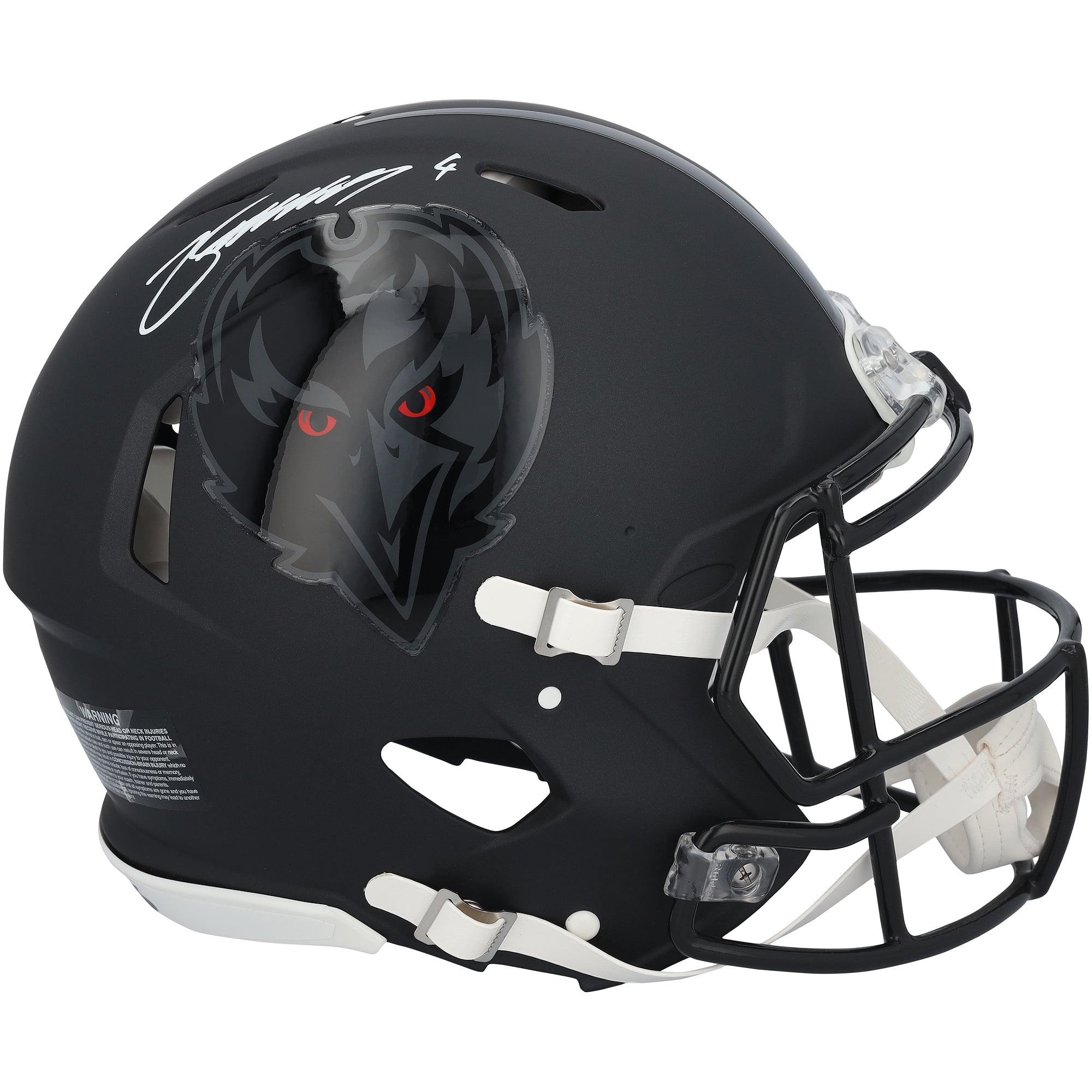 Zay Flowers Baltimore Ravens Autographed Riddell 2026 Alternate #2 Black Speed Authentic Helmet