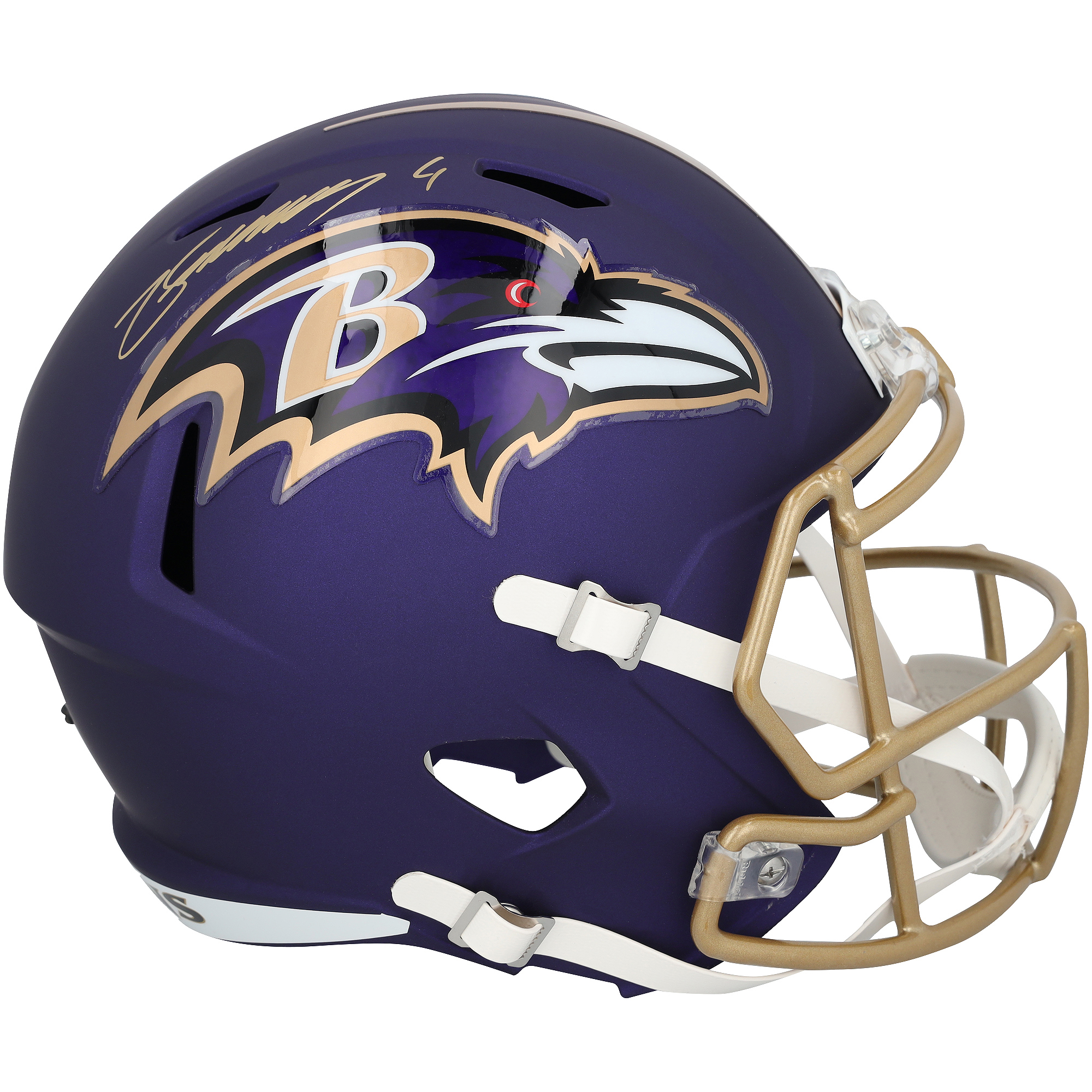 Zay Flowers Baltimore Ravens Autographed Riddell 2026 Alternate #1 Purple Speed Replica Helmet