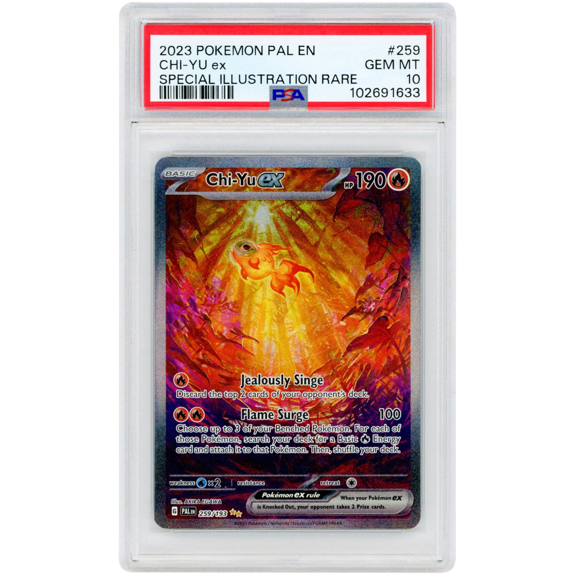 Chi-Yu ex 2023 Pokemon Paldea Evolved Special Illustration Rare #259 PSA Authenticated 10 Card