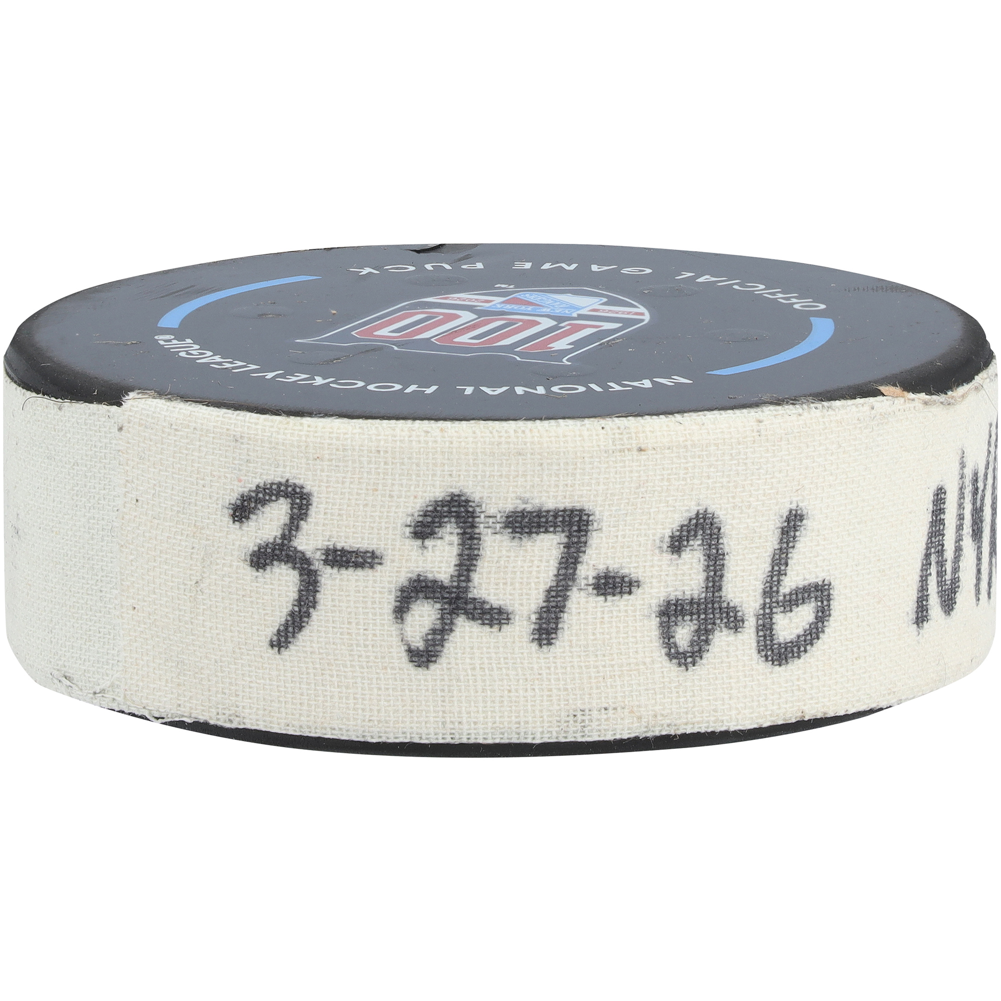 Alexis Lafreniere New York Rangers Game-Used Goal Puck from March 27, 2026 vs. Chicago Blackhawks
