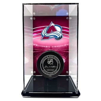 Colorado Avalanche Tall Puck Display Case with Image