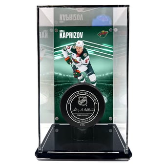 Kirill Kaprizov Minnesota Wild Tall Puck Display Case with Image