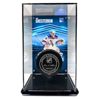 Igor Shesterkin New York Rangers Tall Puck Display Case with Image