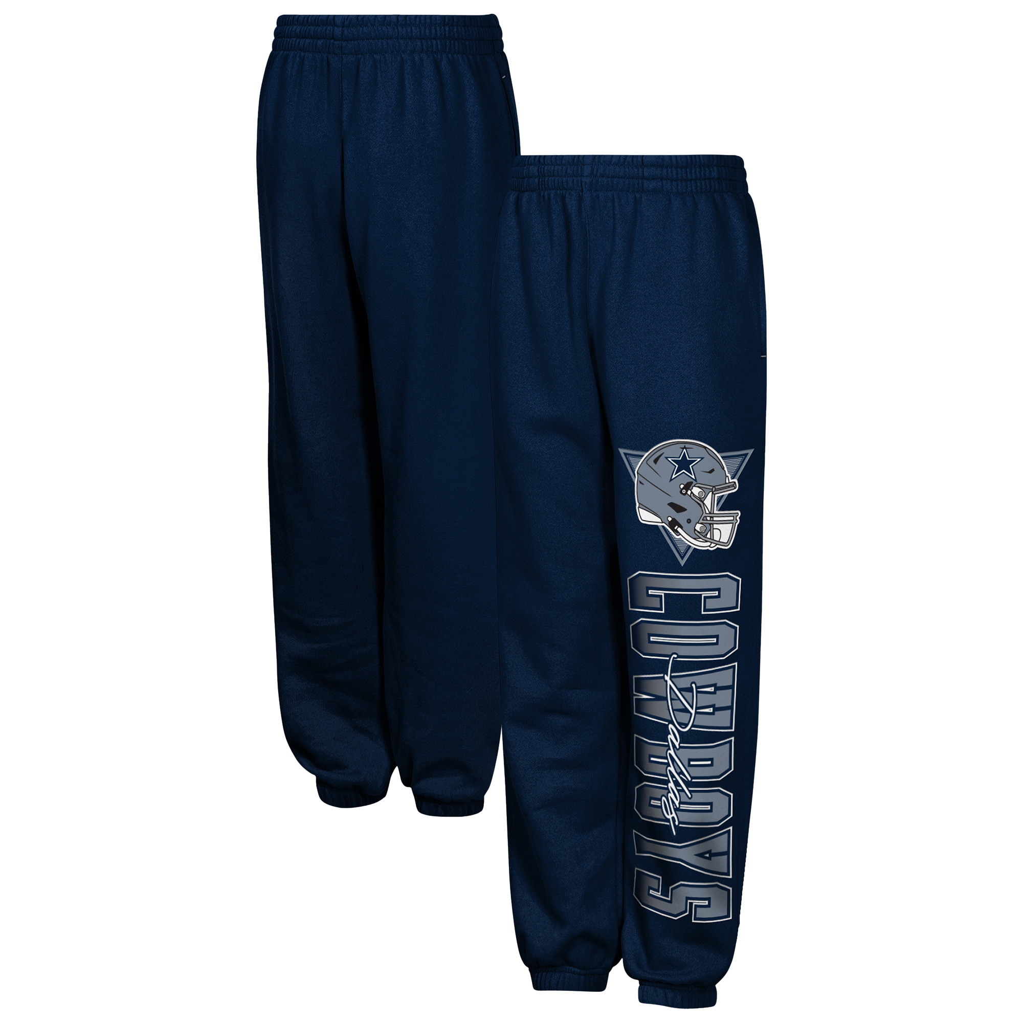 Outerstuff Big Boys' and Girls' Navy Dallas Cowboys Run Sweatpants - Navy