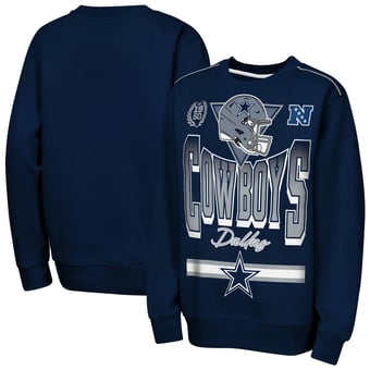 Youth Outerstuff Navy Dallas Cowboys Run & Gun Fleece Sweatshirt