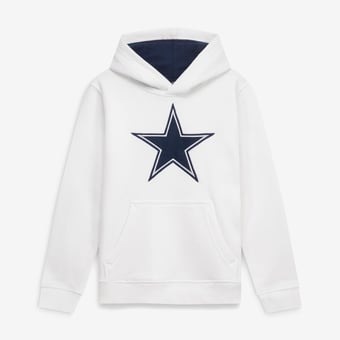 Youth Outerstuff  Dallas Cowboys White Prime Fleece Hoodie