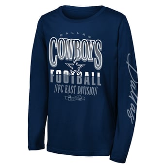 Youth Outerstuff Navy Dallas Cowboys Real Ones Long Sleeve T-Shirt