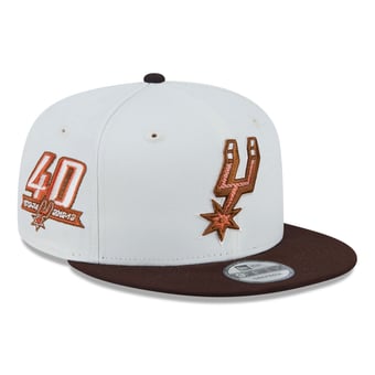 Men's New Era  White San Antonio Spurs Pumpkin Spice 9FIFTY Snapback Hat