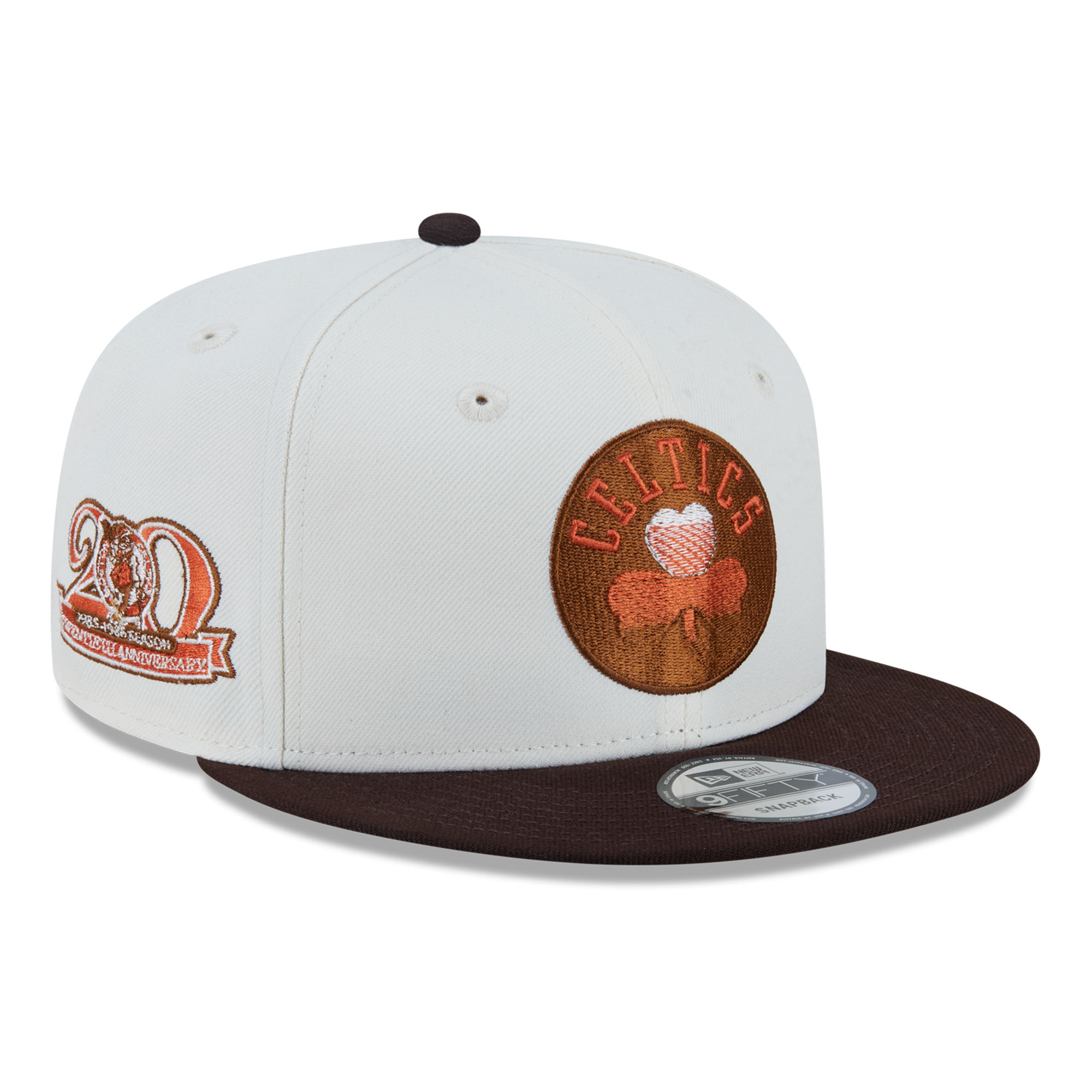 New Era Men's White Boston Celtics Pumpkin Spice 9FIFTY Snapback Hat - White
