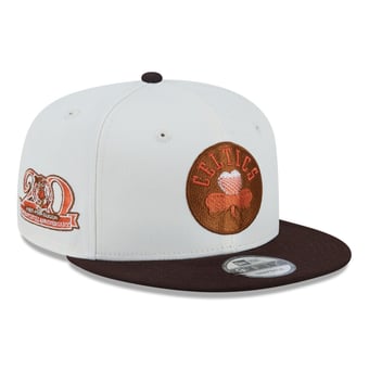 Men's New Era  White Boston Celtics Pumpkin Spice 9FIFTY Snapback Hat
