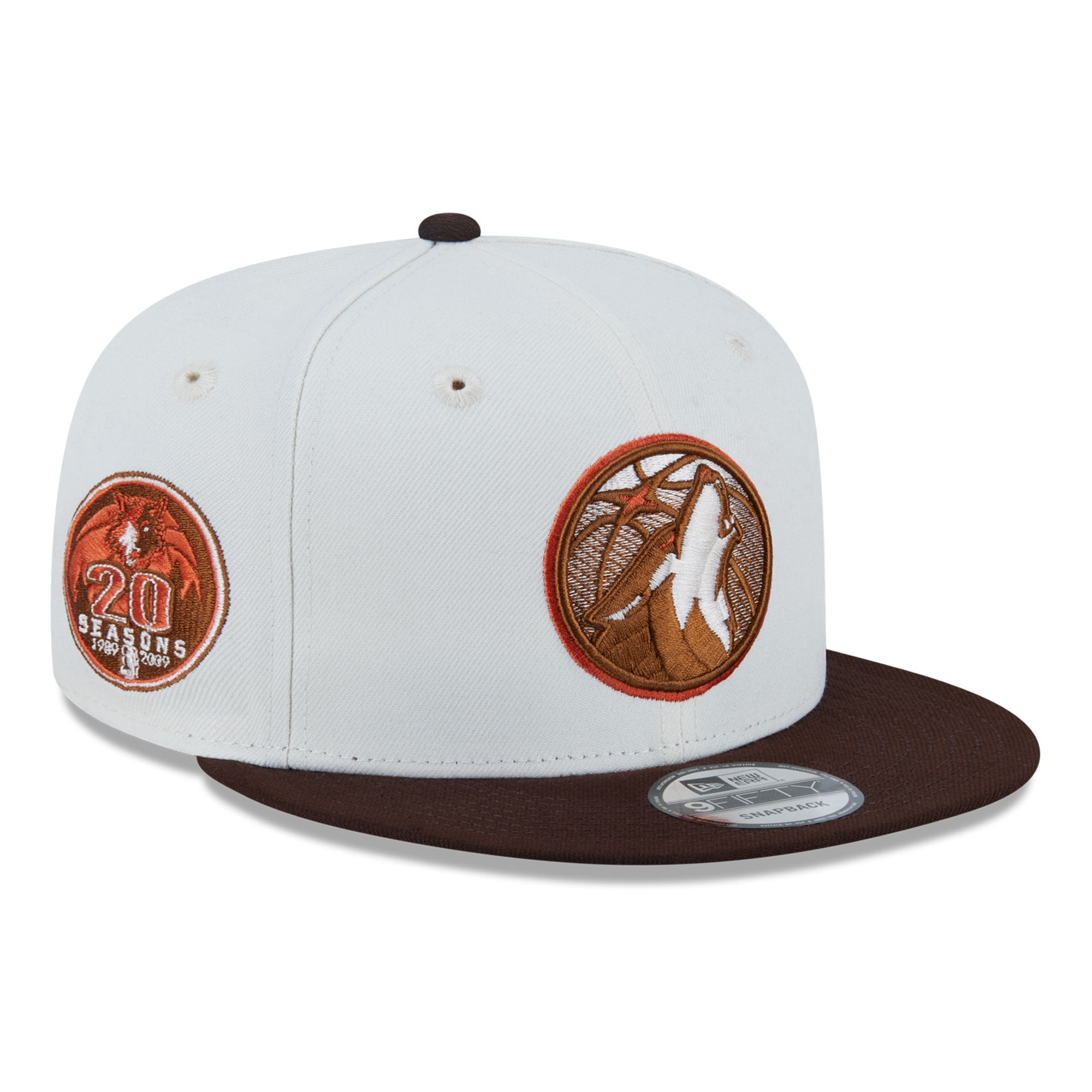 Men's New Era  White Minnesota Timberwolves Pumpkin Spice 9FIFTY Snapback Hat