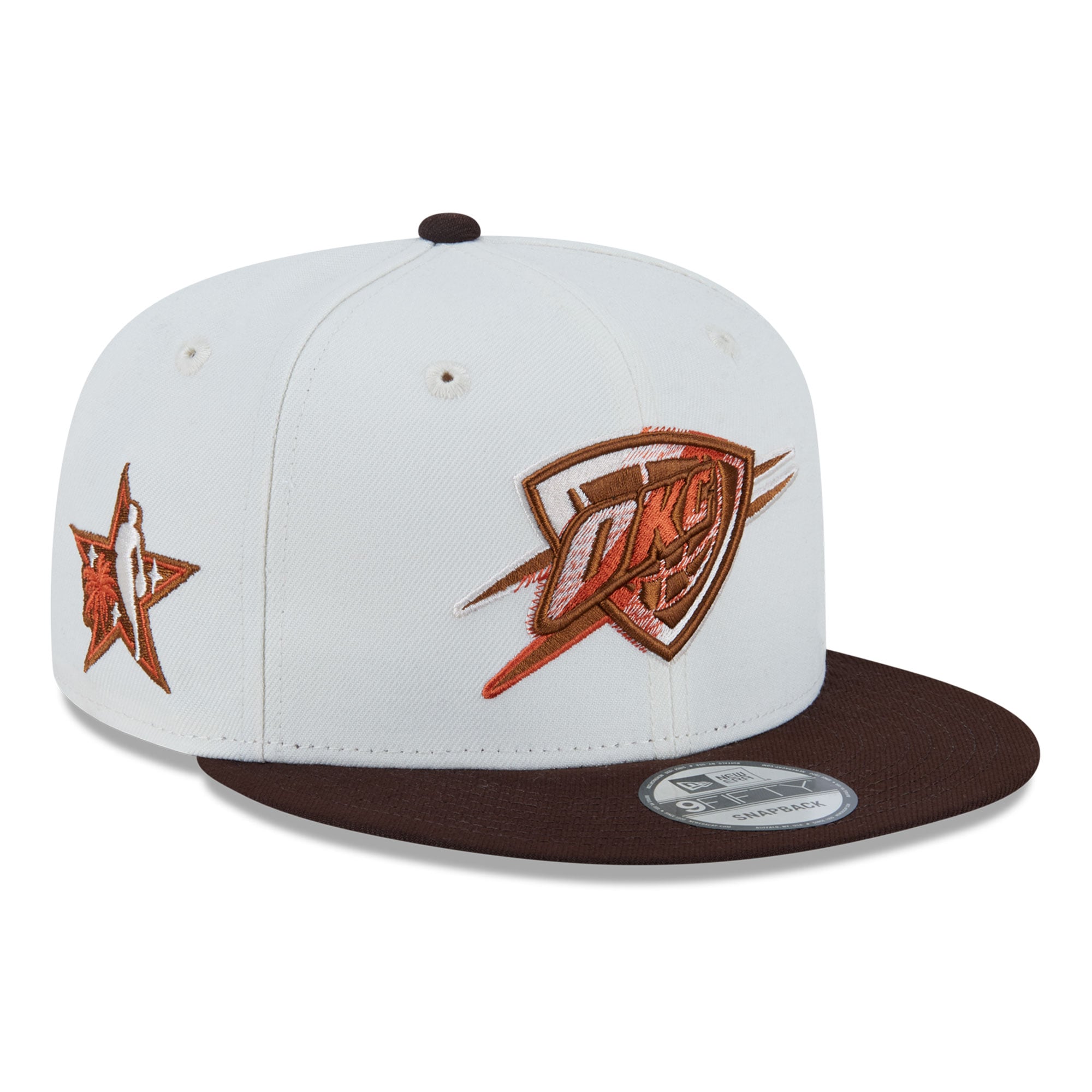 Men's New Era  White Oklahoma City Thunder Pumpkin Spice 9FIFTY Snapback Hat