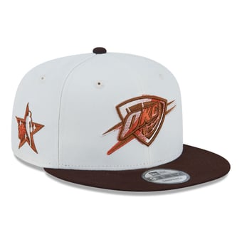 Men's New Era  White Oklahoma City Thunder Pumpkin Spice 9FIFTY Snapback Hat
