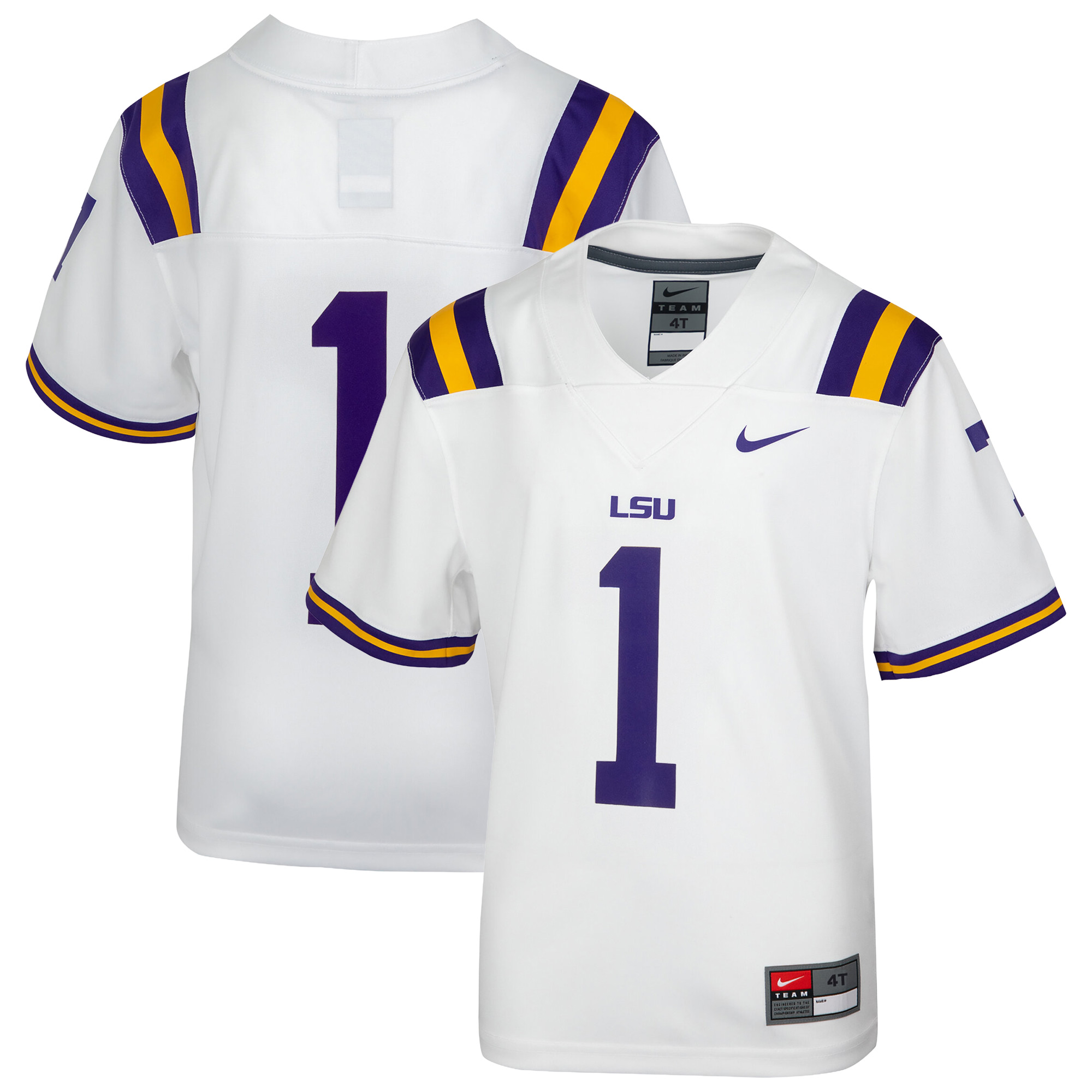 Toddler Nike White LSU Tigers Replica Football Jersey