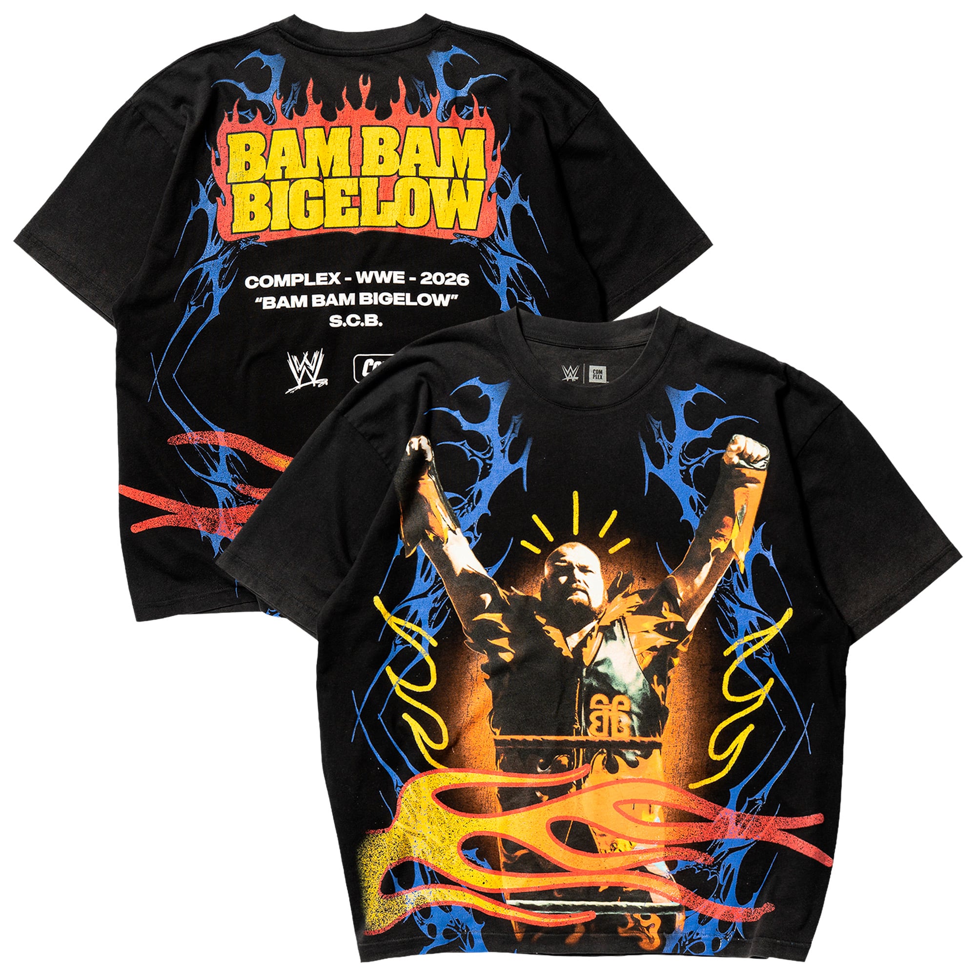 Unisex Complex x WWE Black Bam Bam Bigelow T-Shirt