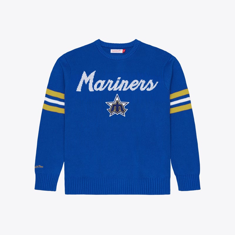 Men's Mitchell & Ness Royal Seattle Mariners Head Coach Sweater