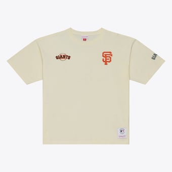 Men's Mitchell & Ness  Cream San Francisco Giants Heritage Hues Oversized T-Shirt