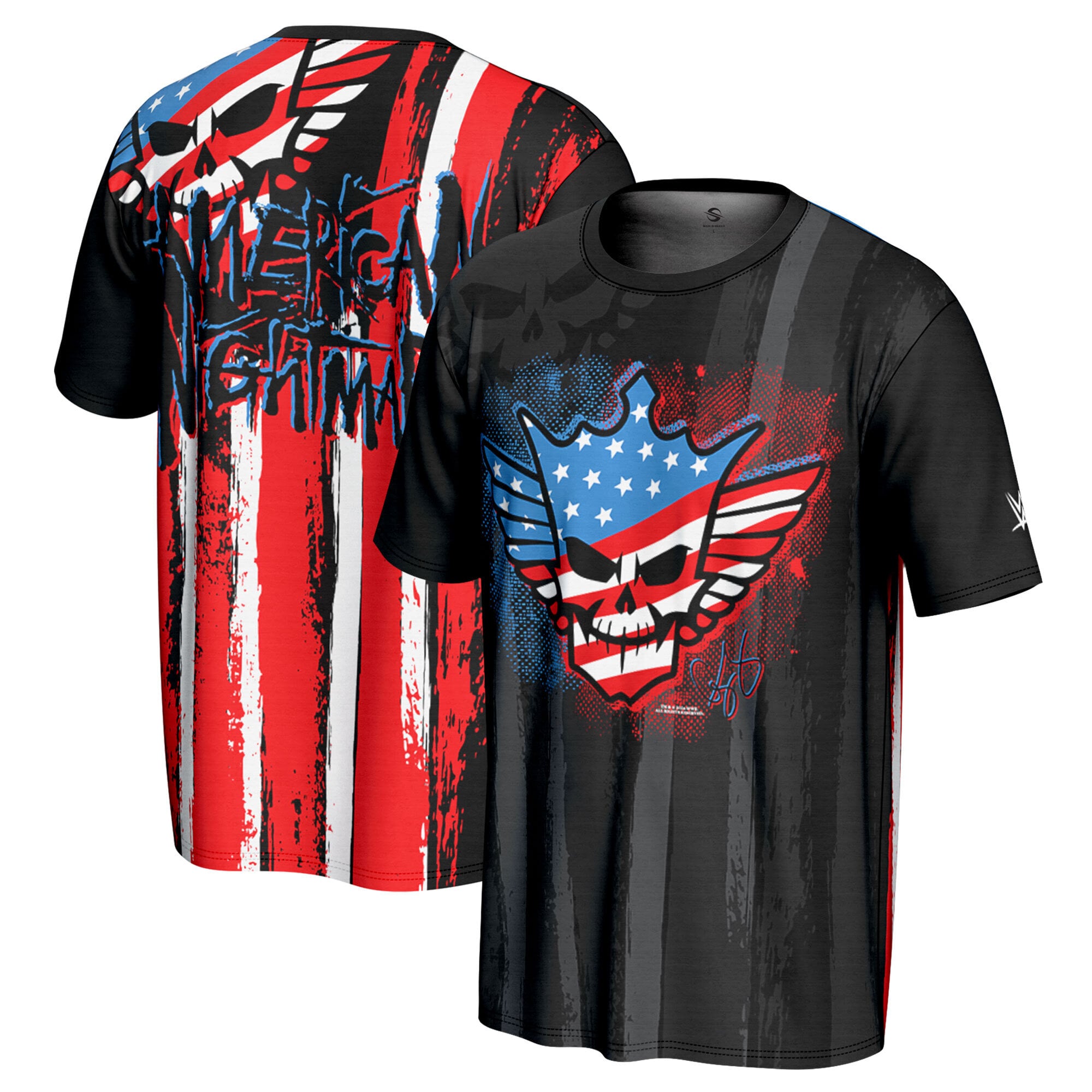 T-Shirt Cody Rhodes American Nightmare Flag - Noir