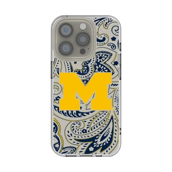 Keyscaper Michigan Wolverines Paisley iPhone Clear Case