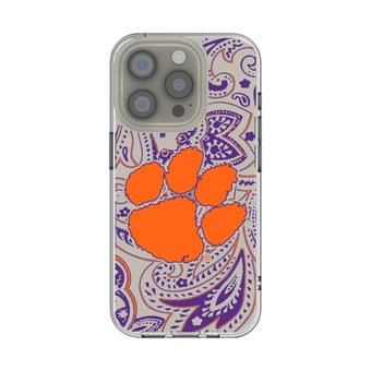 Keyscaper Clemson Tigers Paisley iPhone Clear Case