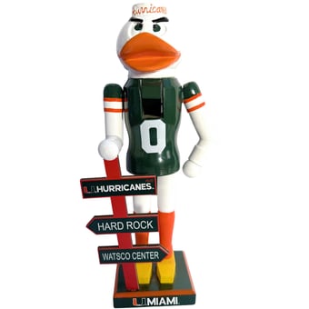 "Miami Hurricanes 12"" Mascot Nutcracker"