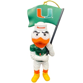 Miami Hurricanes 4" Mascot Ornament