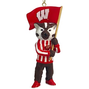 Wisconsin Badgers 4" Mascot Ornament
