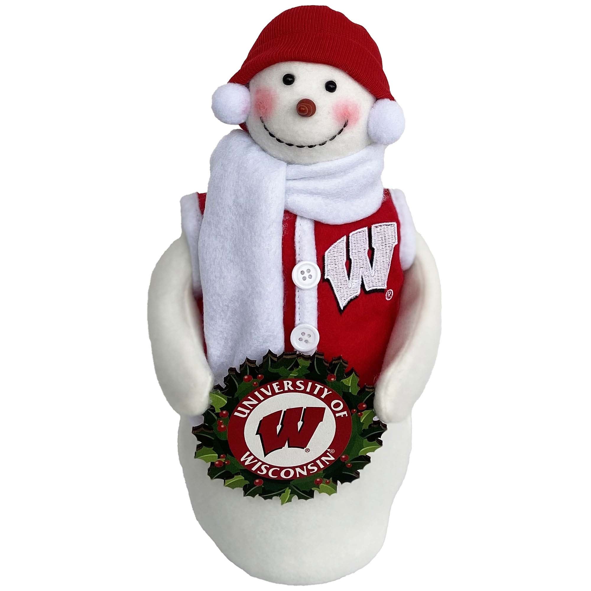 Wisconsin Badgers 12" Snowman