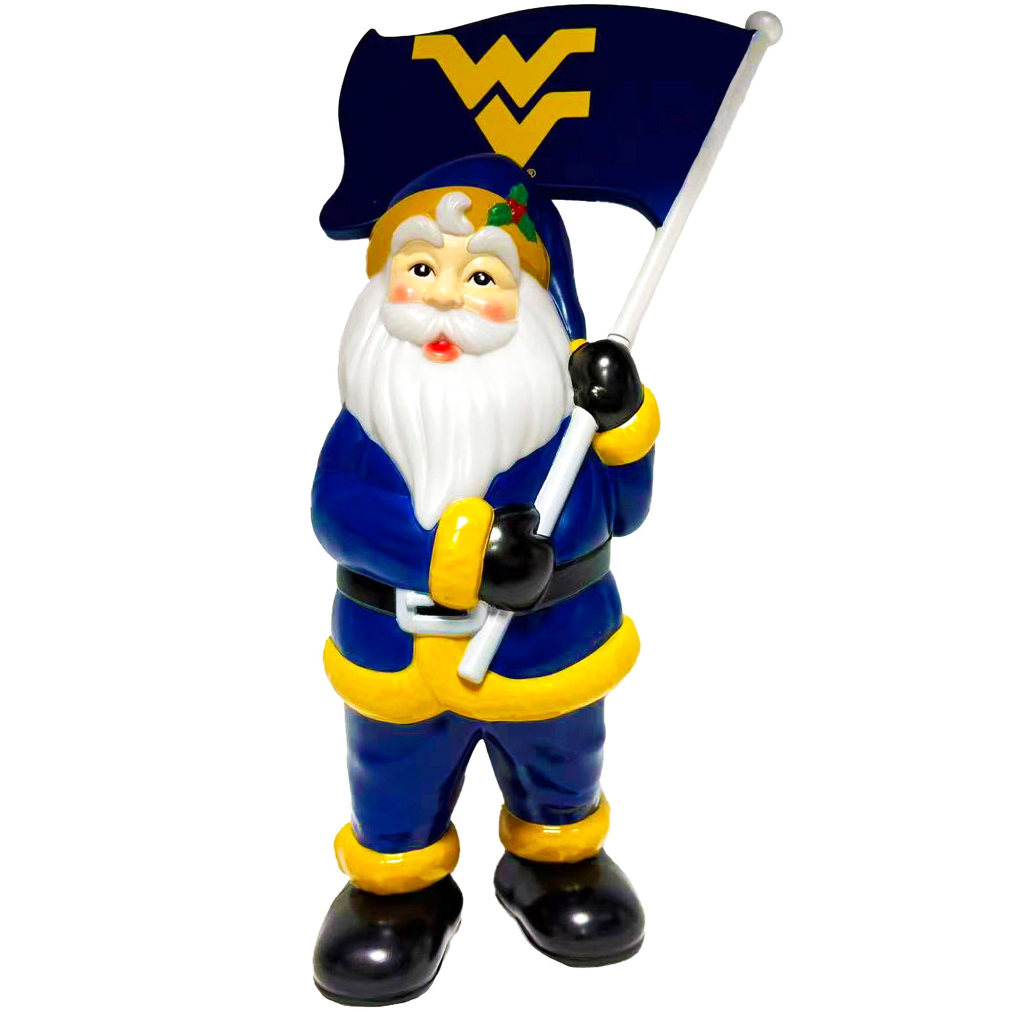 West Virginia Mountaineers Santa's Workshop 20" Blow Mold Santa