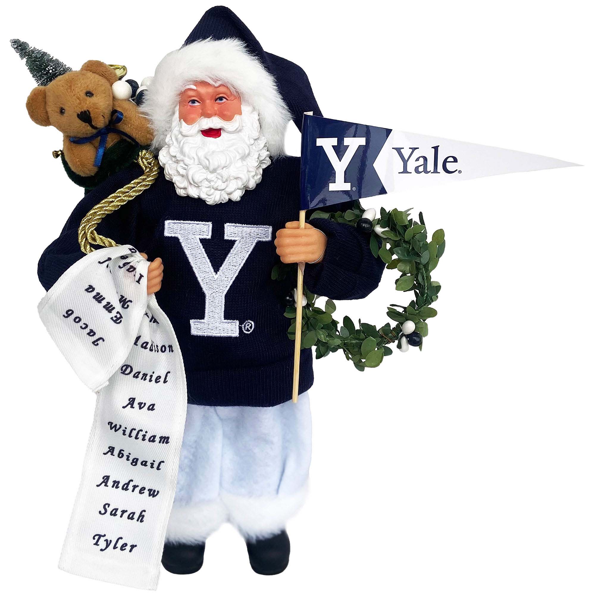 Yale Bulldogs 12" Proud Santa