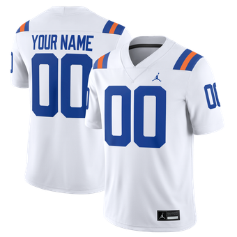 Men's Jordan Brand White Florida Gators Alternate Custom Game Football Jersey
