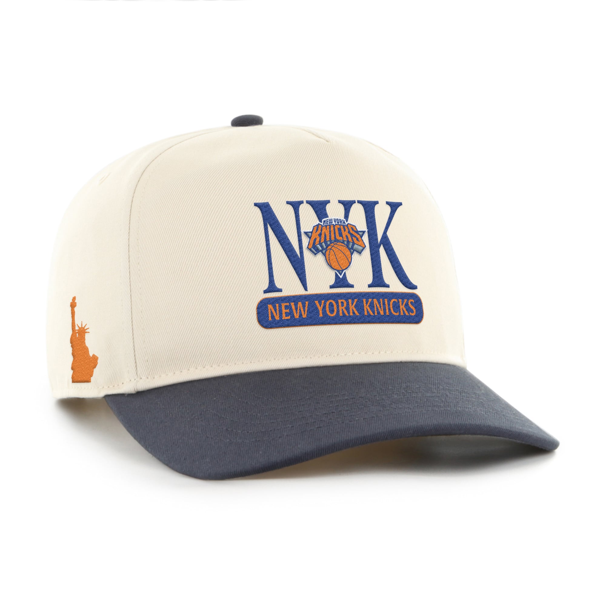 Men's '47 Natural/Navy New York Knicks Statue Of Liberty Hitch Adjustable Hat
