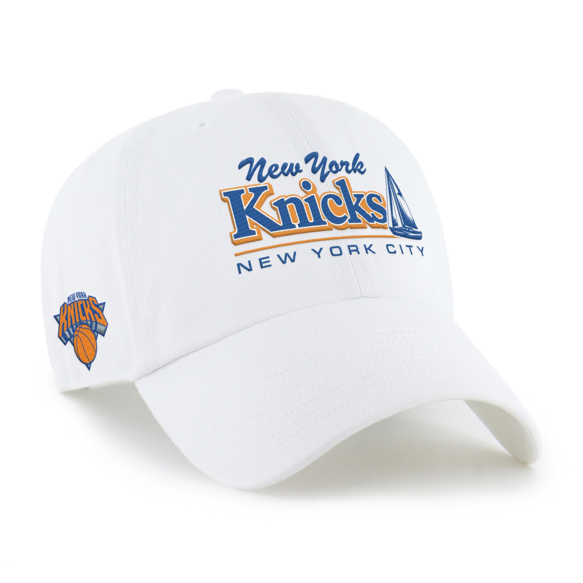 Men's '47 White New York Knicks Boating Clean Up Adjustable Hat