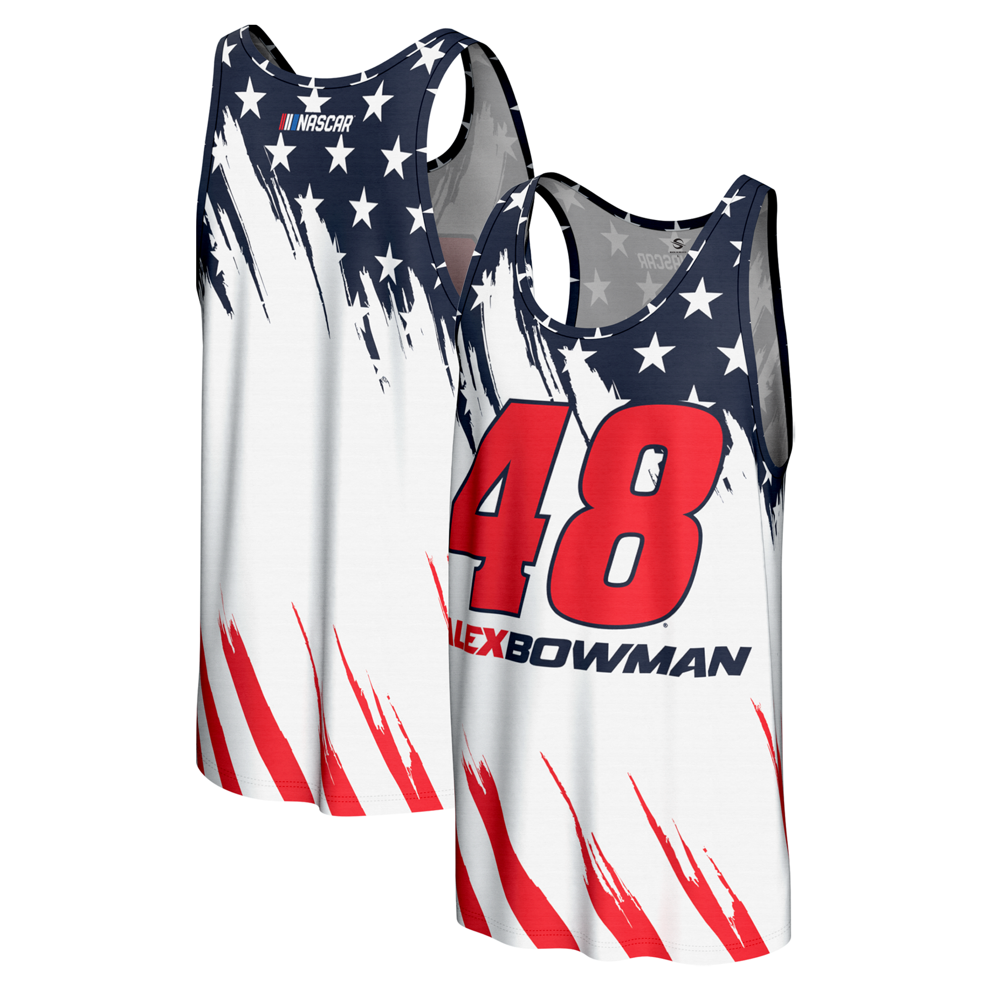 Men’s ProSphere White Alex Bowman Americana Tank Top