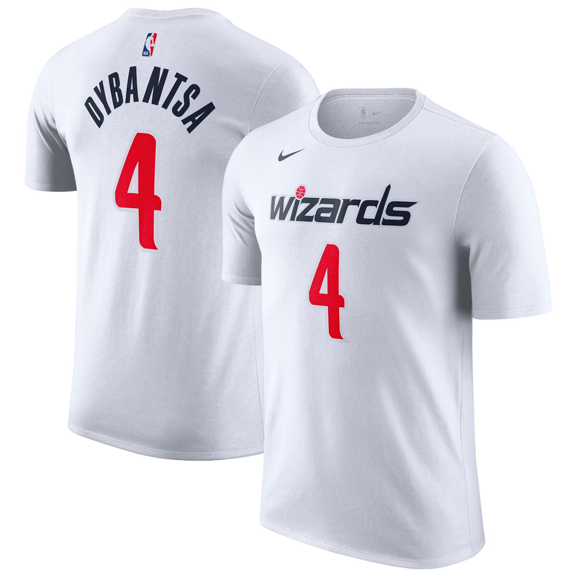 Unisex Nike AJ Dybantsa White Washington Wizards Association Edition Name & Number T-Shirt