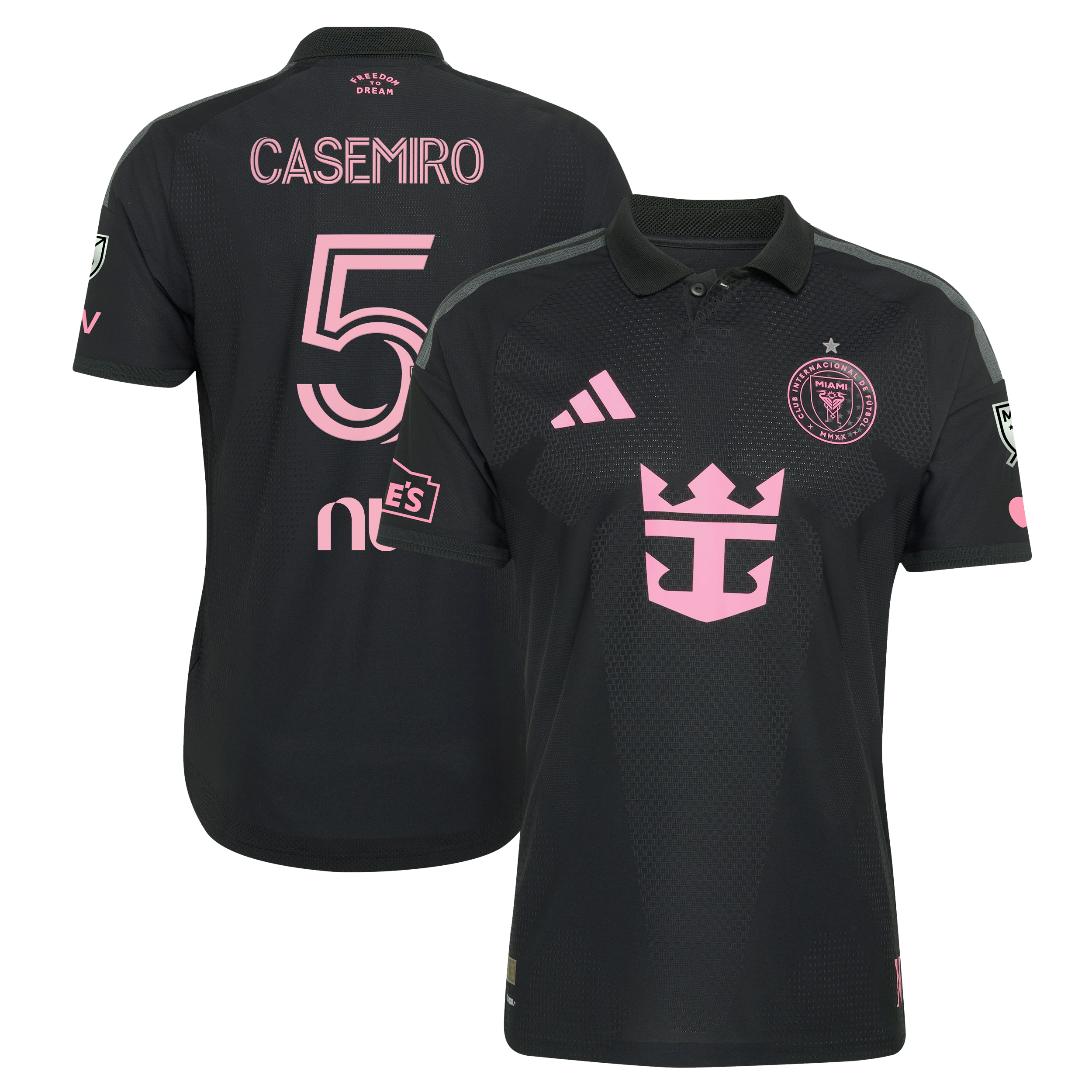 Men's adidas Casemiro Black Inter Miami CF 2026 Presagio On-Field Authentic Jersey