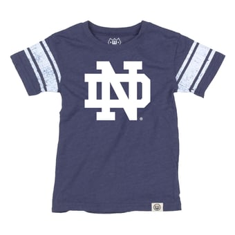 Youth Wes & Willy Navy Notre Dame Fighting Irish Football Jersey T-Shirt
