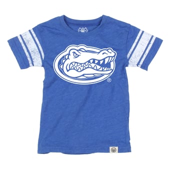 Youth Wes & Willy Royal Florida Gators Football Jersey T-Shirt