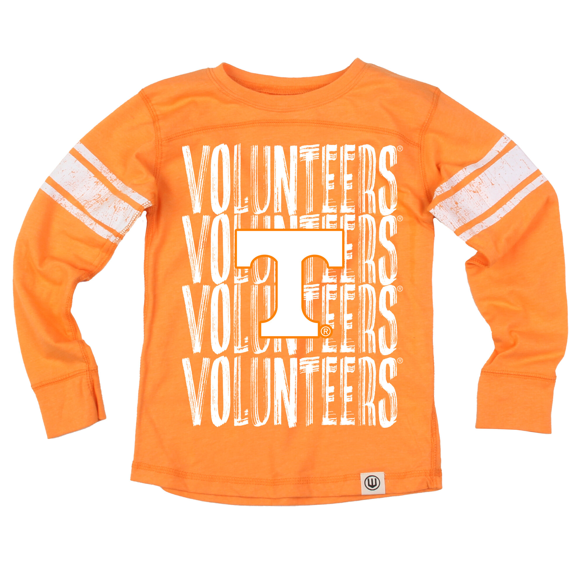 Youth Wes & Willy  Tennessee Orange Tennessee Volunteers Long Sleeve Football Jersey T-Shirt